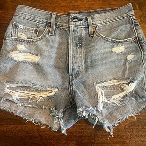 Levi’s high wasted 501 denim shorts